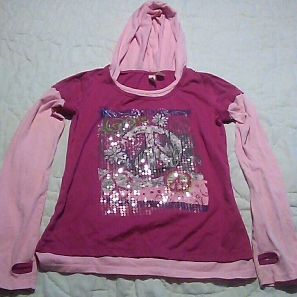 🌟 Girls "Route 66" Hooded Shirt